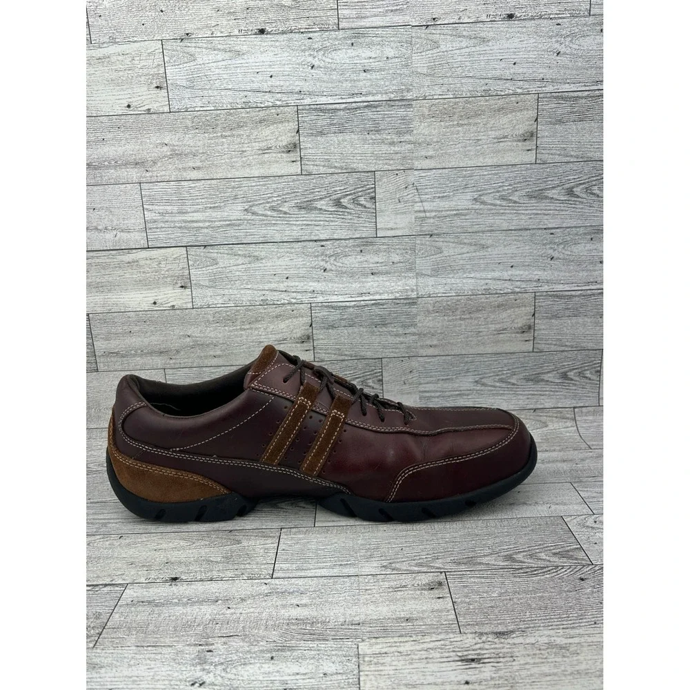 Rockport XCS‎ Men's Leather Brown Lace Up Comfort Driving Moccasin Shoes 14M
